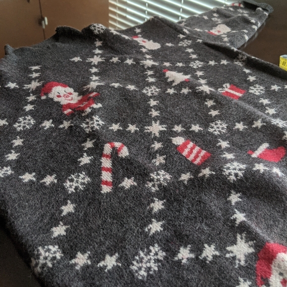 Soft Grey Christmas Turtleneck Sweater - Picture 3 of 9